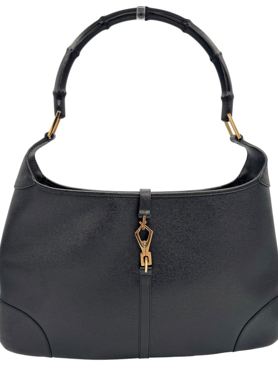 Gucci Handbags - Gucci Tom Ford Era Bamboo Jackie Black Leather Shoulder Bag
